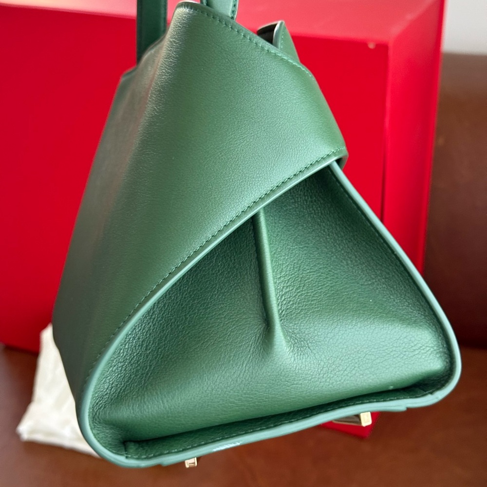 Ferragamo Forest Green Soft Hug Leather Top-Handle Bag - Picture 9 of 16